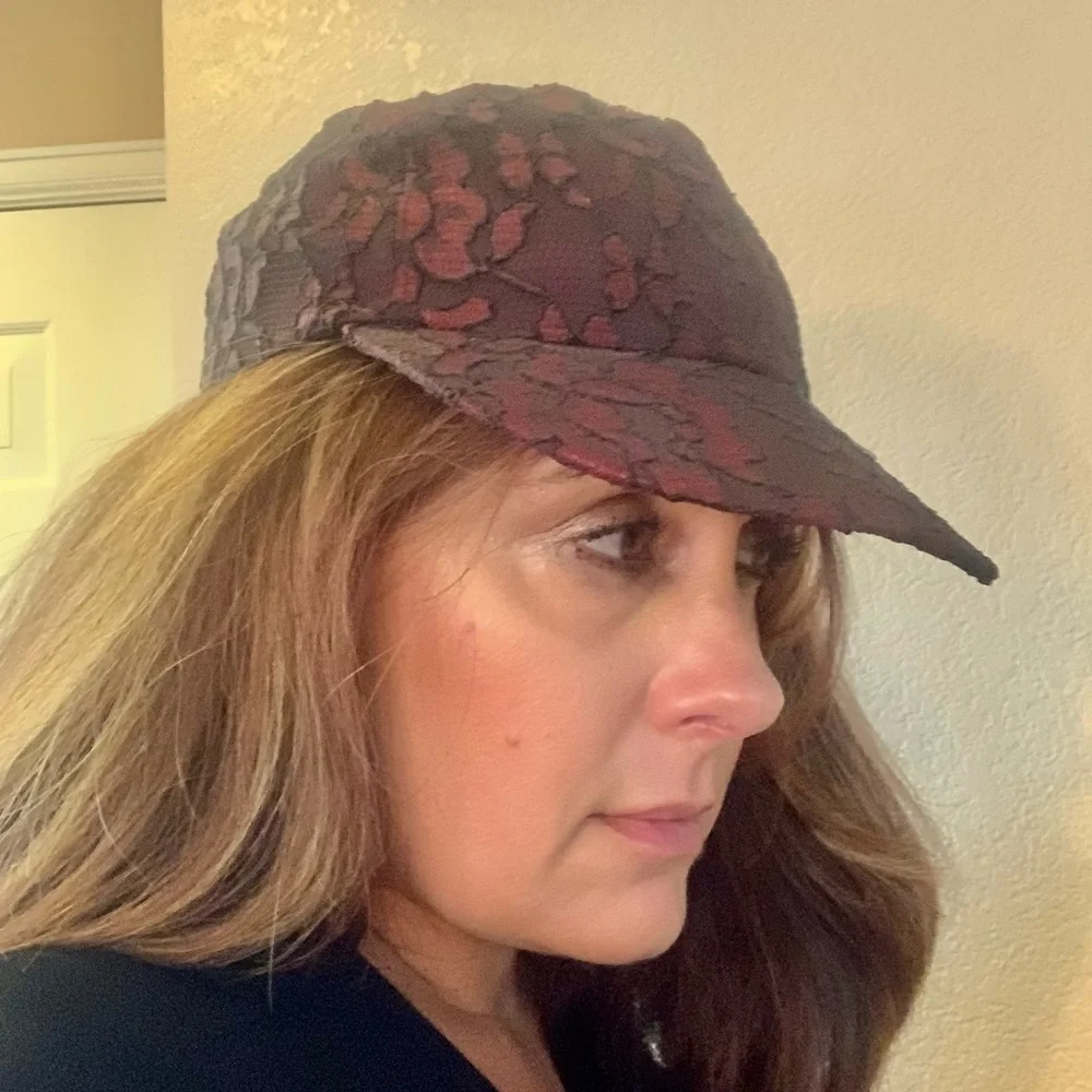 SET of 2 Fashion Hats Ballcap-Style w/ Bling & Lace Yehasso Stylish & Fun